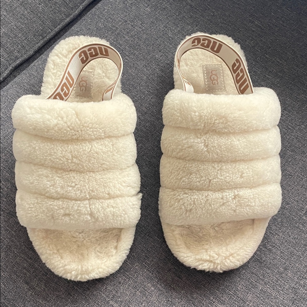 UGG Women's Fluff Yeah Cream Slippers